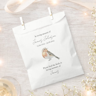Brown Bird Seed Memorial Funeral  Favour Bags