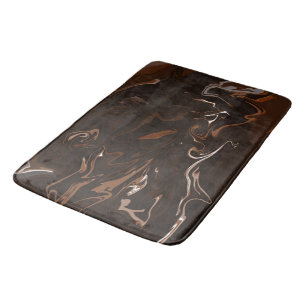 Brown, Black and Grey Swirls Bath Mat