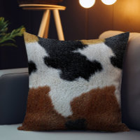 Brown black and white cowhide texture