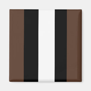 Brown, black and white stripes  magnet