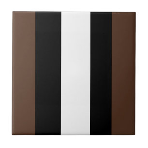 Brown, black and white stripes  tile