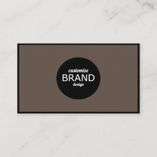 Brown & Black Boarder Minimalist Professional Busi Business Card