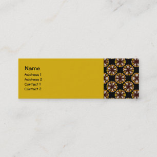 brown black circle pattern mini business card
