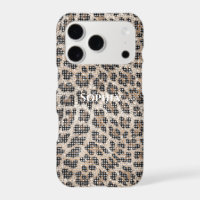 Brown Black Cream Leopard Animal Print Sparkle
