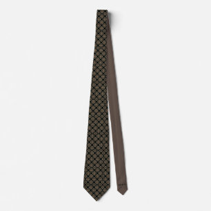 Brown Black Diagonal Pattern Subtle Touch Formal Tie