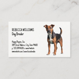 Brown Black Dog Alert Animal Services Business Card