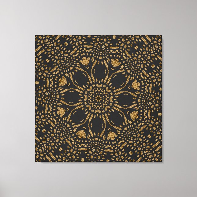 Brown Black Leopard Print Modern Circle Weave (Front)
