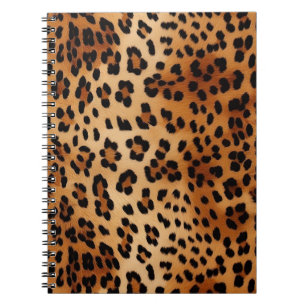 Brown Black Leopard Print Notebook