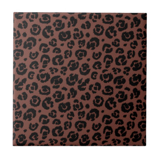 Brown Black Leopard Print Tile