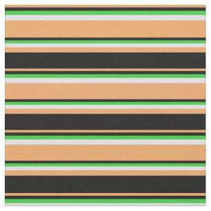 Brown, Black, Lime Green, and Lavender Pattern Fabric