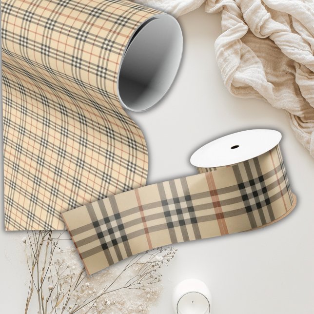 Brown Black Plaid  Wrapping Paper (Creator Uploaded)