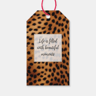 Brown Black Safari Cheetah Leopard Animal Gift Tags