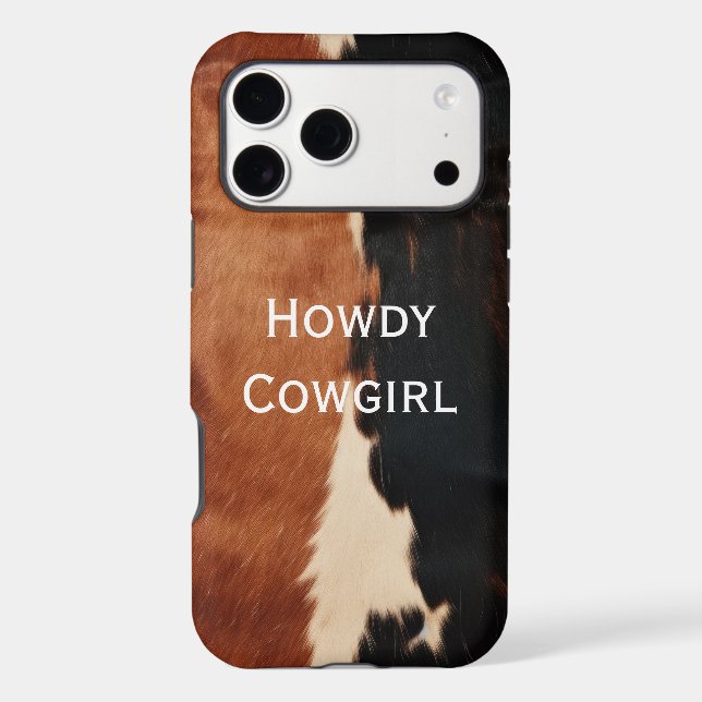 Brown Black Southwest Faux Cowhide (Back)