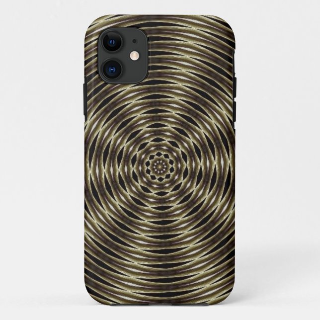 Brown & black spiral design Case-Mate iPhone case (Back)