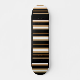 Brown Black Striped Skateboard