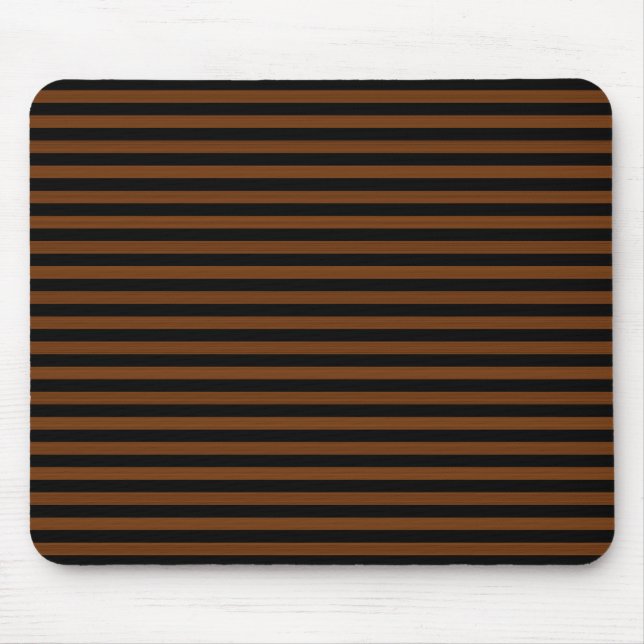 Brown Black Stripes Seamless Pattern Mouse Pad (Front)