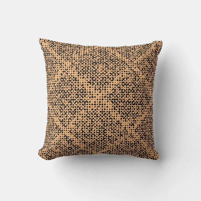 Brown Black Tan Animal Print Leopard Cushion (Front)