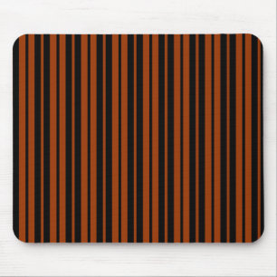 Brown Black Vertical Stripes Pattern Design Mouse Pad