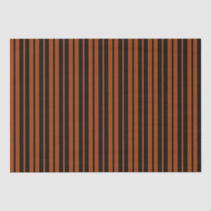 Brown Black Vertical Stripes Pattern Design Tissue Paper