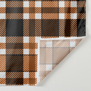 Brown Black White Flannel Tartan Pattern Design Tapestry