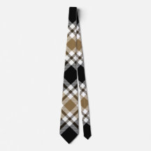 Brown, Black, White Tartan Plaid Pattern