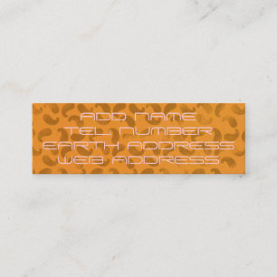 Brown Blobs on Yellow Business Card