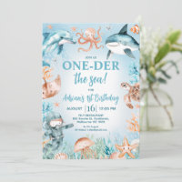 Brown Blue Boys Oneder the Sea 1st Birthday