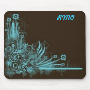 Brown & Blue Swirl Mousepad