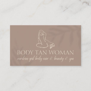 Brown Body Sculpting Wellness Cosmetics Beauty Spa Business Card