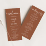 Brown Boho Minimal Minimalist Wedding Program<br><div class="desc">This is a Brown Boho Classic Modern Minimal Minimalist Simple Wedding Program!</div>