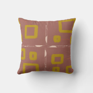 Brown Box Geometric Throw Pillow