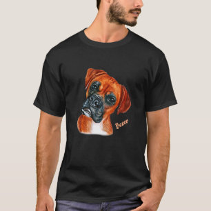 Brown Boxer Dog Portrait T-Shirt