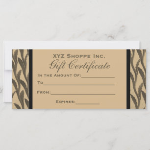 brown branches Gift Certificate