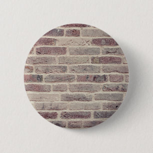 Brown Brick Wall 6 Cm Round Badge