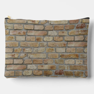 Brown Brick Wall A Novelty Design Accessory Pouch