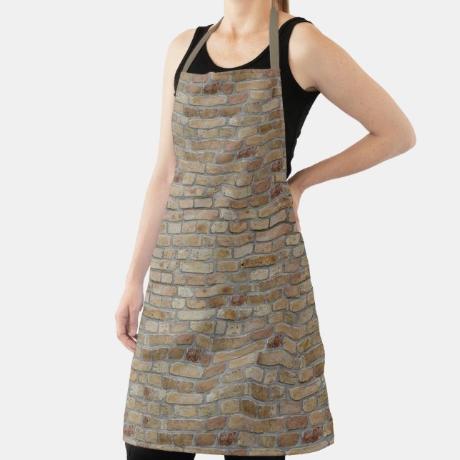 Brown Brick Wall A Novelty Design  Apron (Insitu)