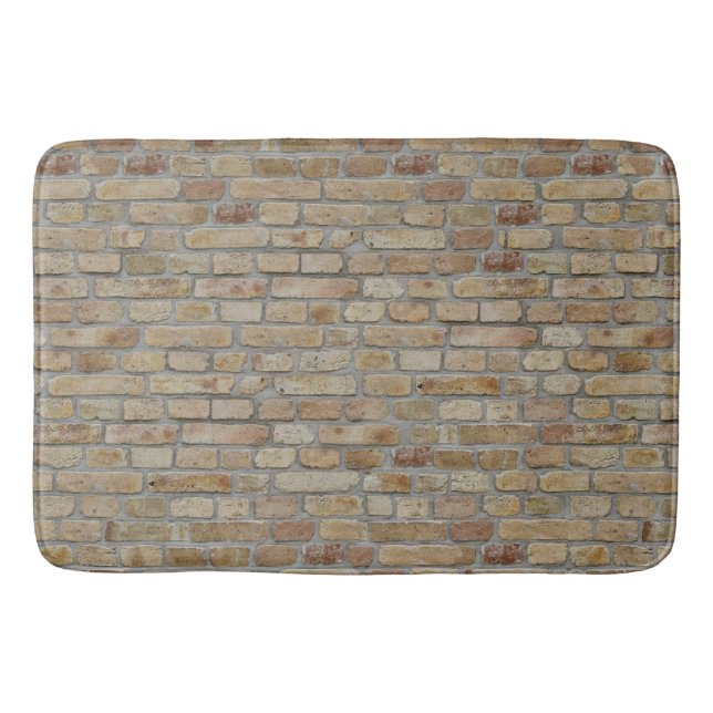 Brown Brick Wall A Novelty Design  Bath Mat (Front)