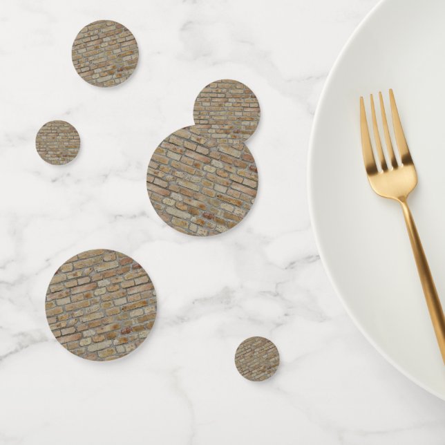 Brown Brick Wall A Novelty Design  Confetti (Group)