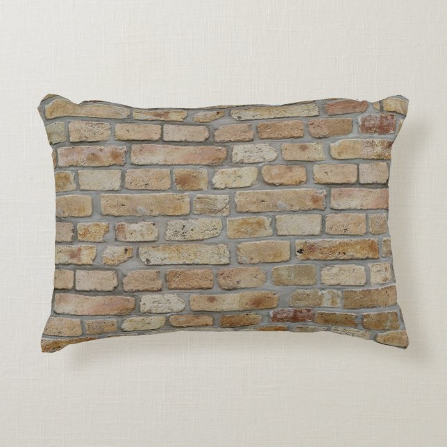 Brown Brick Wall A Novelty Design  Decorative Cushion (Front)