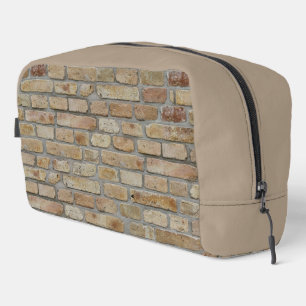 Brown Brick Wall A Novelty Design Dopp Kit
