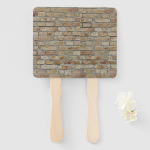 Brown Brick Wall A Novelty Design  Hand Fan