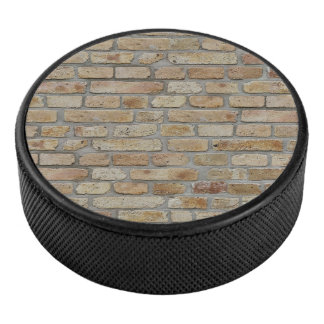 Brown Brick Wall A Novelty Design  Hockey Puck