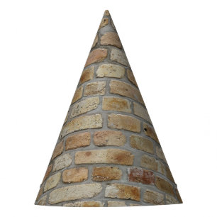 Brown Brick Wall A Novelty Design Party Hat