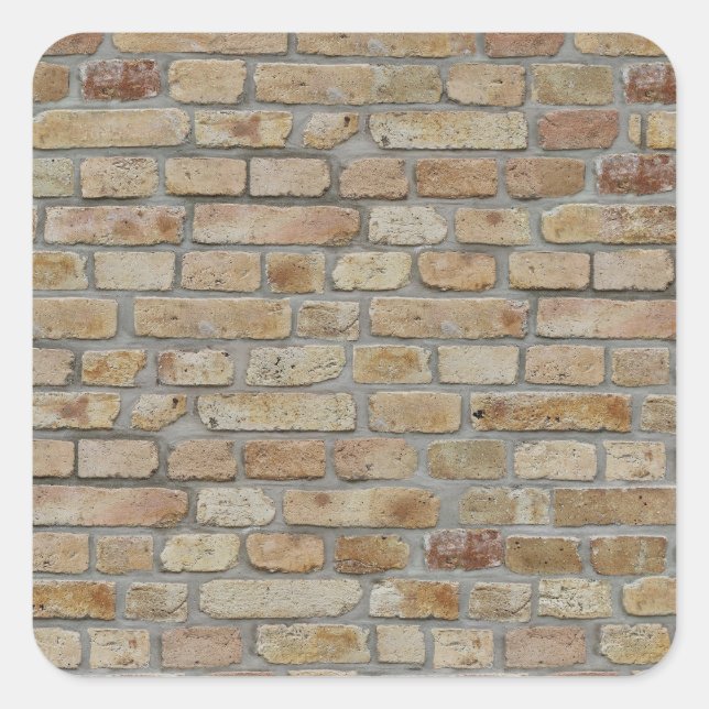 Brown Brick Wall A Novelty Design  Square Sticker (Front)