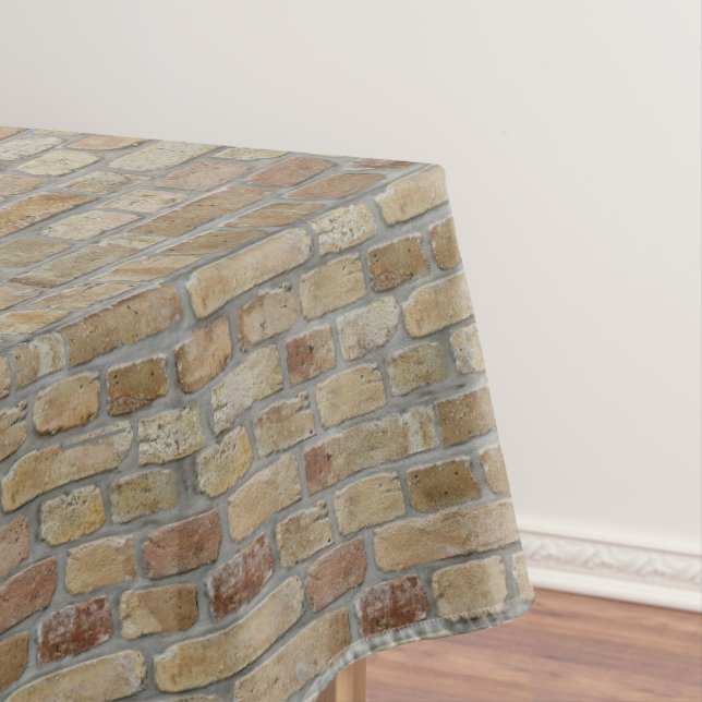 Brown Brick Wall A Novelty Design  Tablecloth (In Situ)