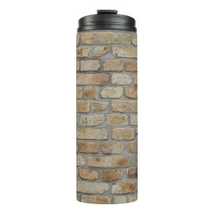 Brown Brick Wall A Novelty Design  Thermal Tumbler