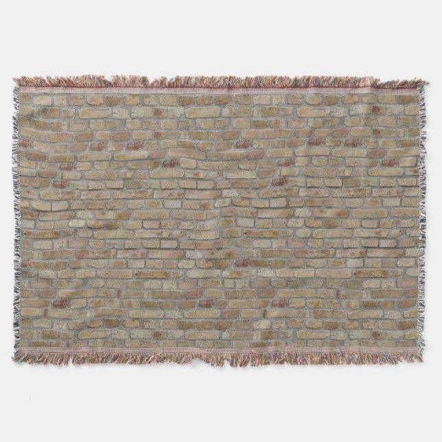 Brown Brick Wall A Novelty Design  Throw Blanket (Front)