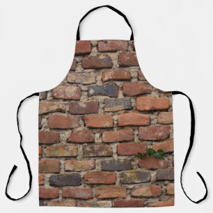 Brown brick wall apron