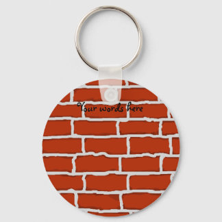 Brown brick wall background key ring