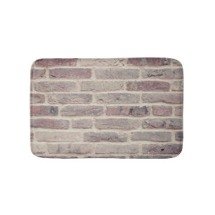 Brown Brick Wall Bath Mat